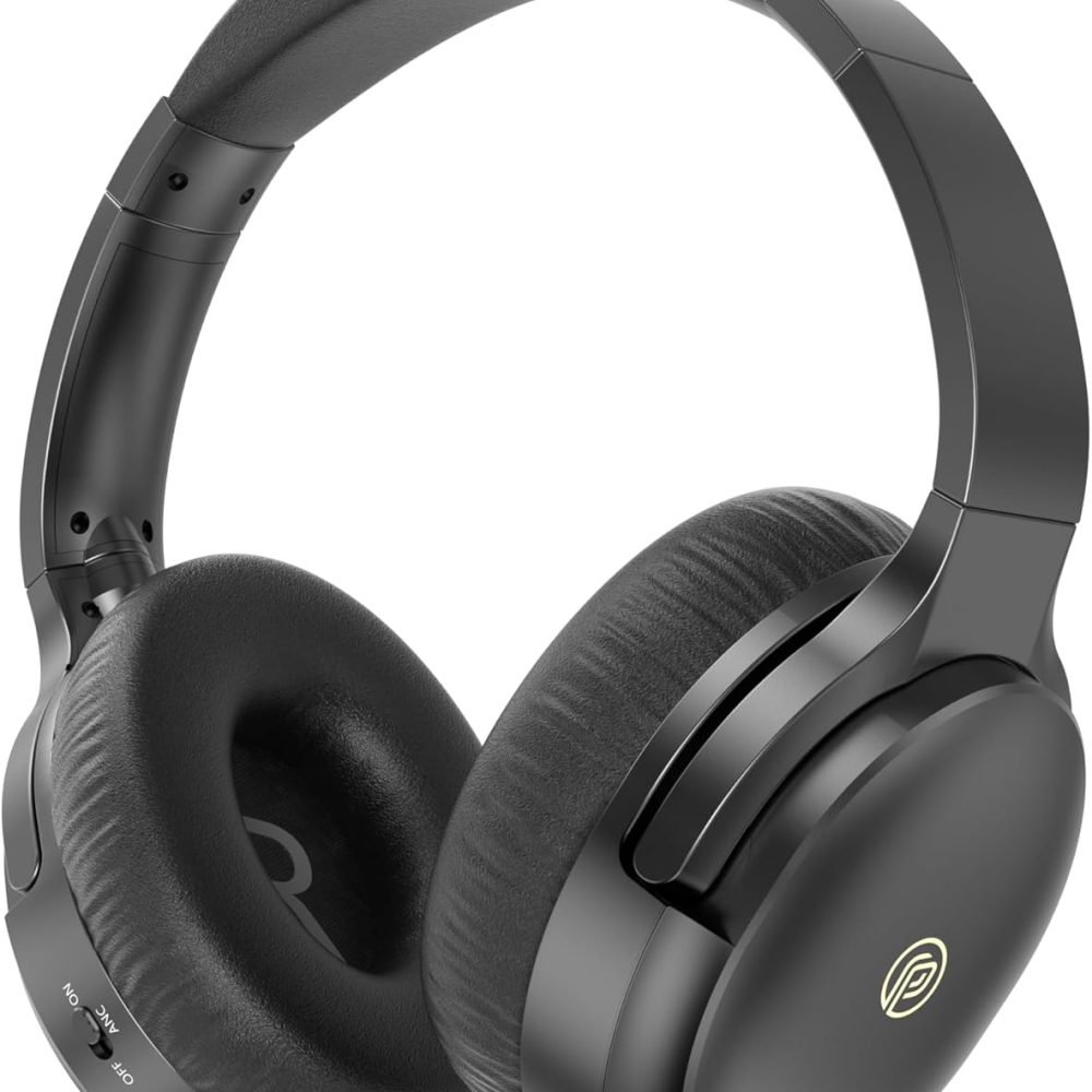 Active Noise Cancelling Headphones, 100H Playtime Headphones Wireless Bluetooth, Bluetooth Headphone with Mic, Over Ear Wireless Headphone with Deep Bass,Fast Charging for Travel (Midnight)