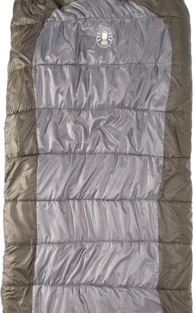 Coleman Big Basin 15°F Big & Tall Sleeping Bag, Cold Weather Sleeping Bag with Snag-Free Zipper & Better Heat Retention, Machine Washable