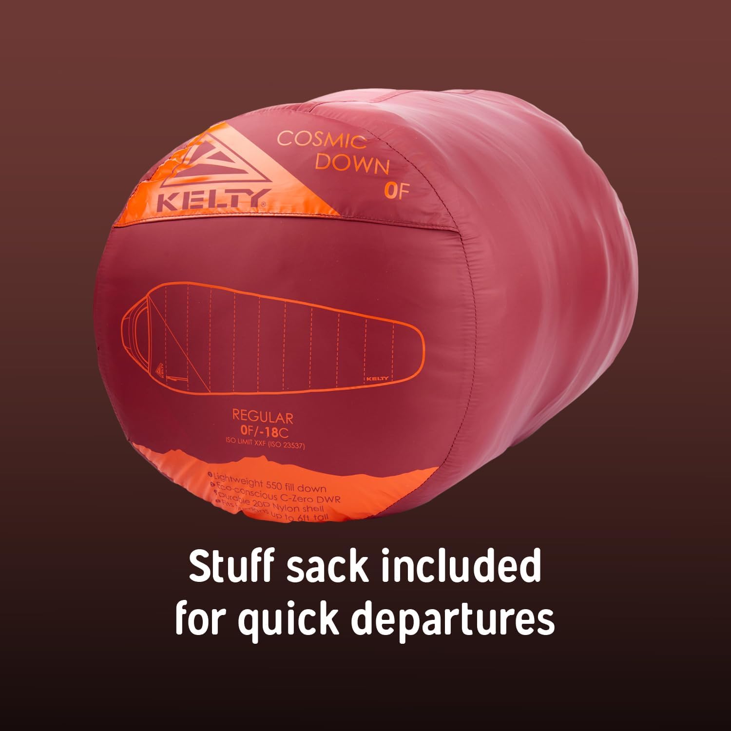 Kelty Cosmic 0 Down Mummy Sleeping Bag - 550 Fill Duck Down Winter Backpacking Sleeping Bag - Image 6